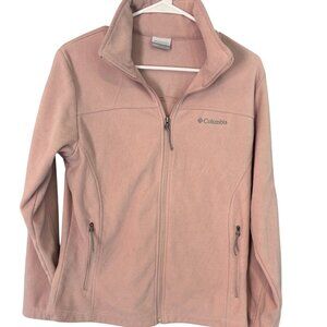 Women’s Columbia Pink Jacket Lightweight Fleece.  Size L